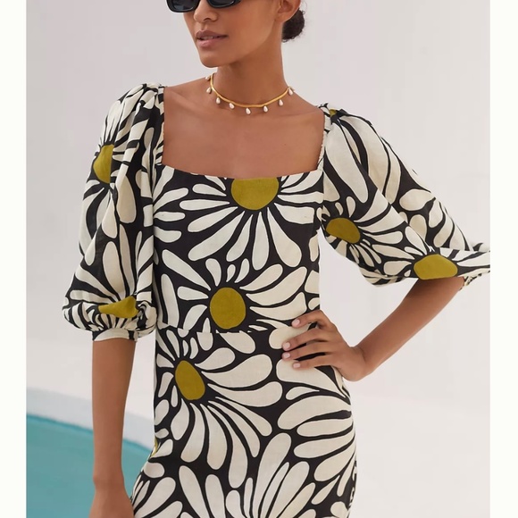 Cala de la Cruz Pipa Linen Dress 2023 season Anthropologie - Picture 3 of 3